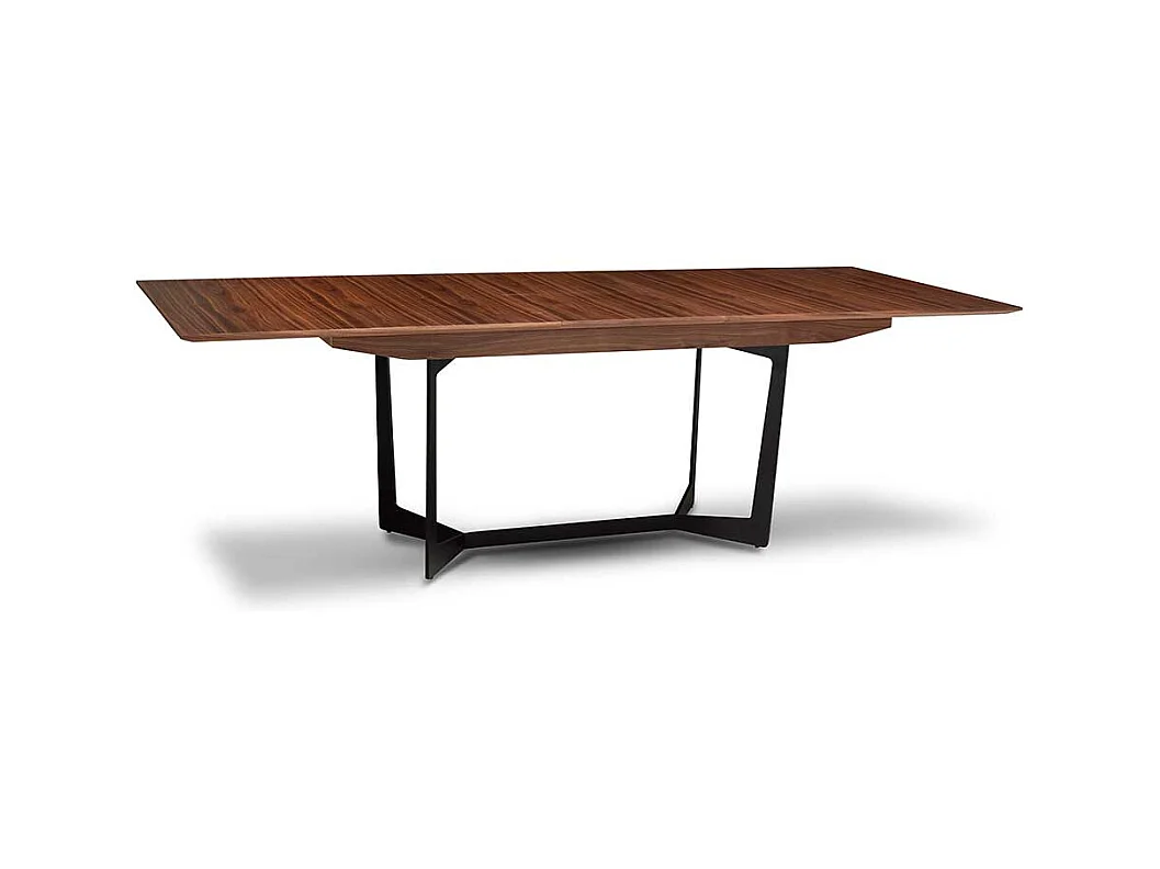 Küchentisch in Walnussfarben Mittelauszug