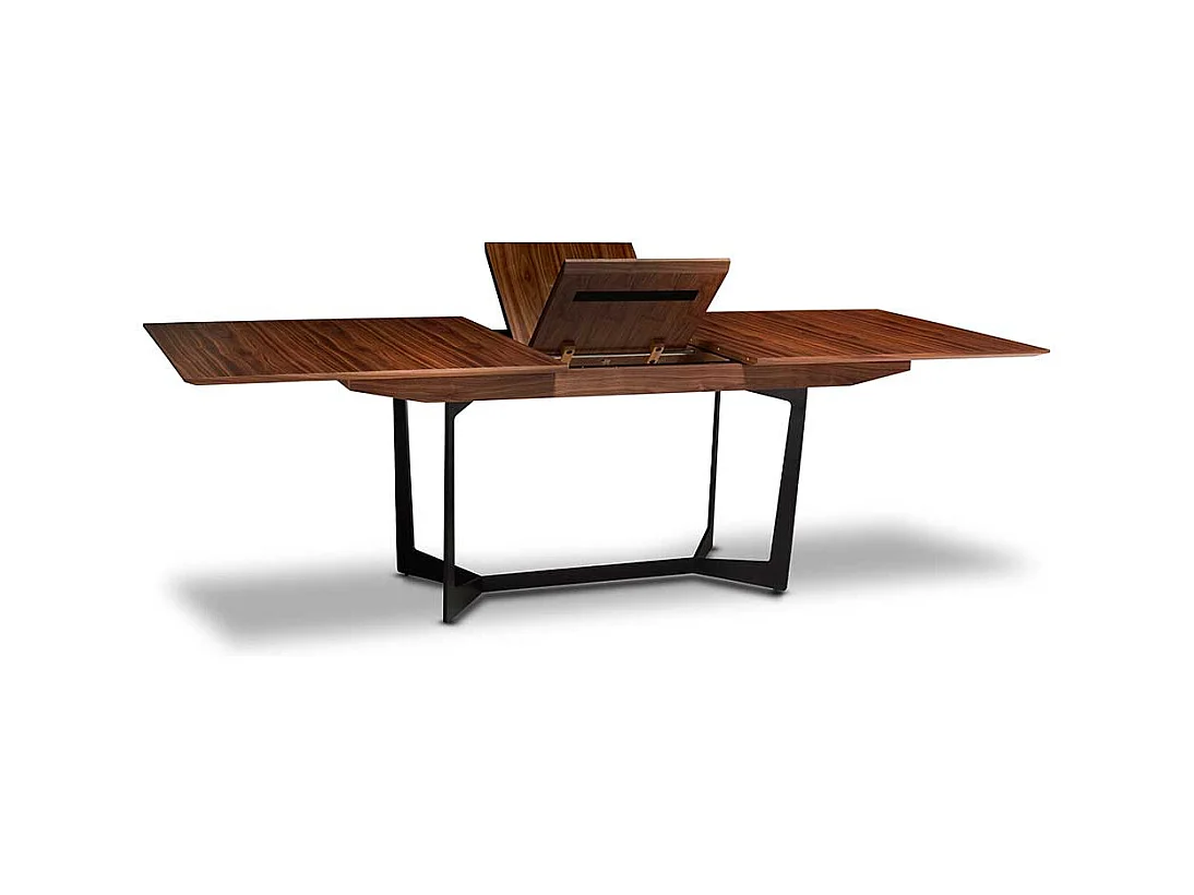 Küchentisch in Walnussfarben Mittelauszug