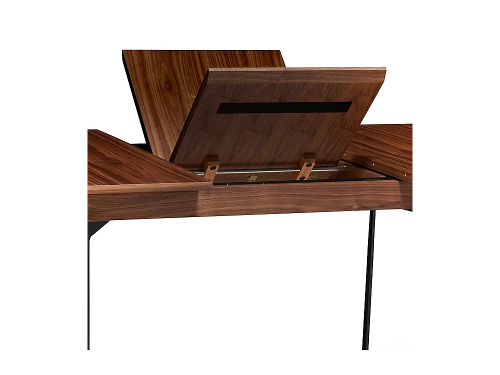 Küchentisch in Walnussfarben Mittelauszug