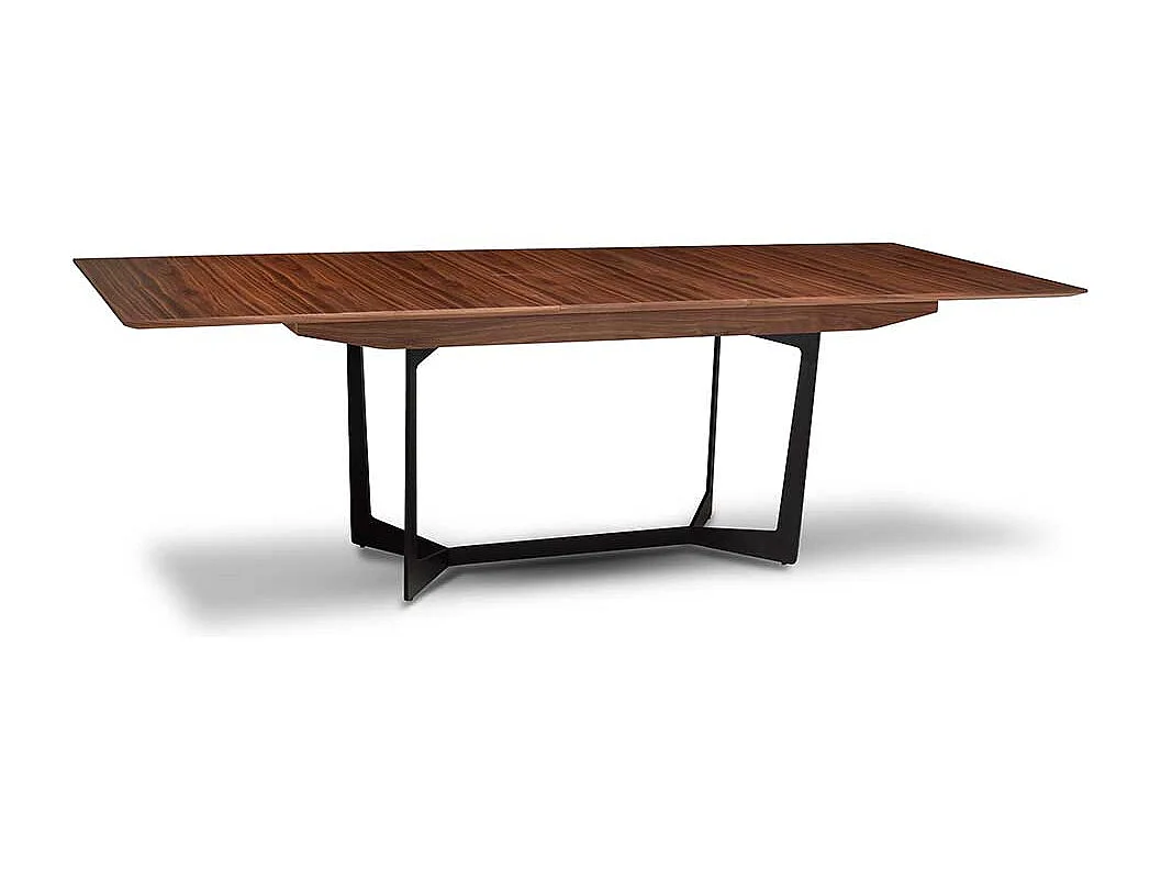 Küchentisch in Walnussfarben Mittelauszug