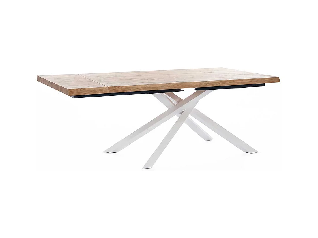 Buffettisch Eiche furniert Mikado Fußgestell in Weiß