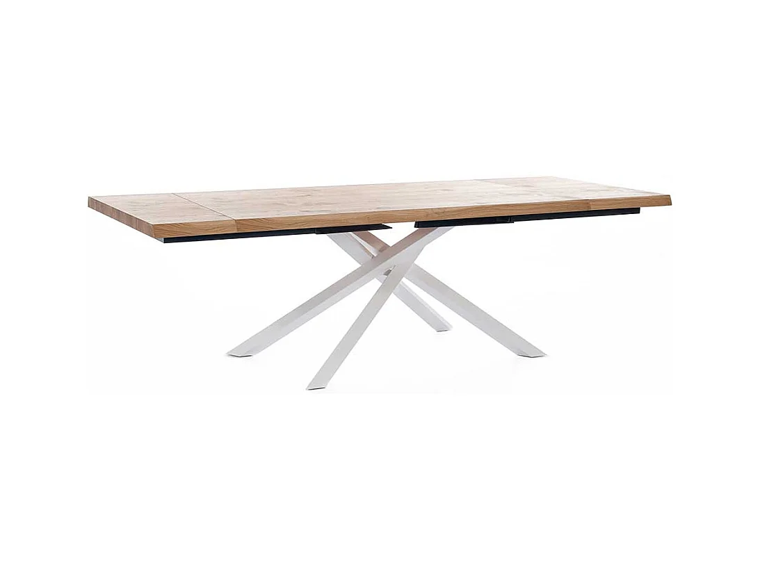 Buffettisch Eiche furniert Mikado Fußgestell in Weiß