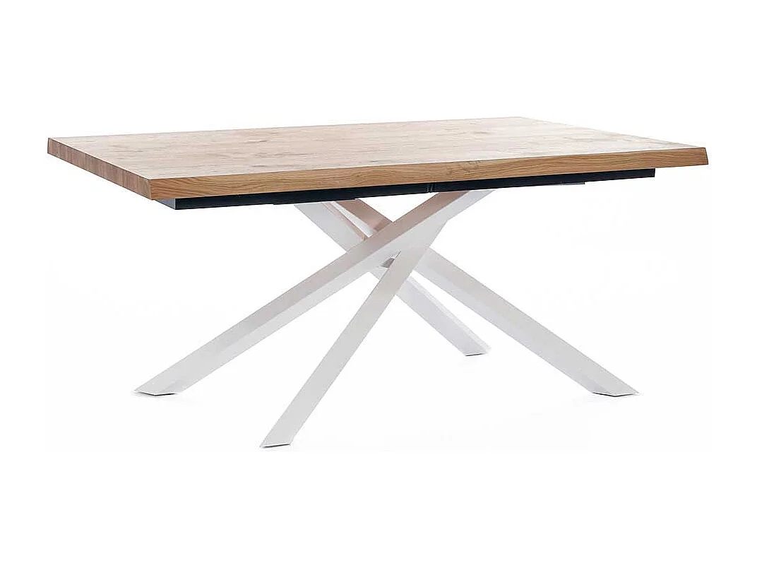 Buffettisch Eiche furniert Mikado Fußgestell in Weiß