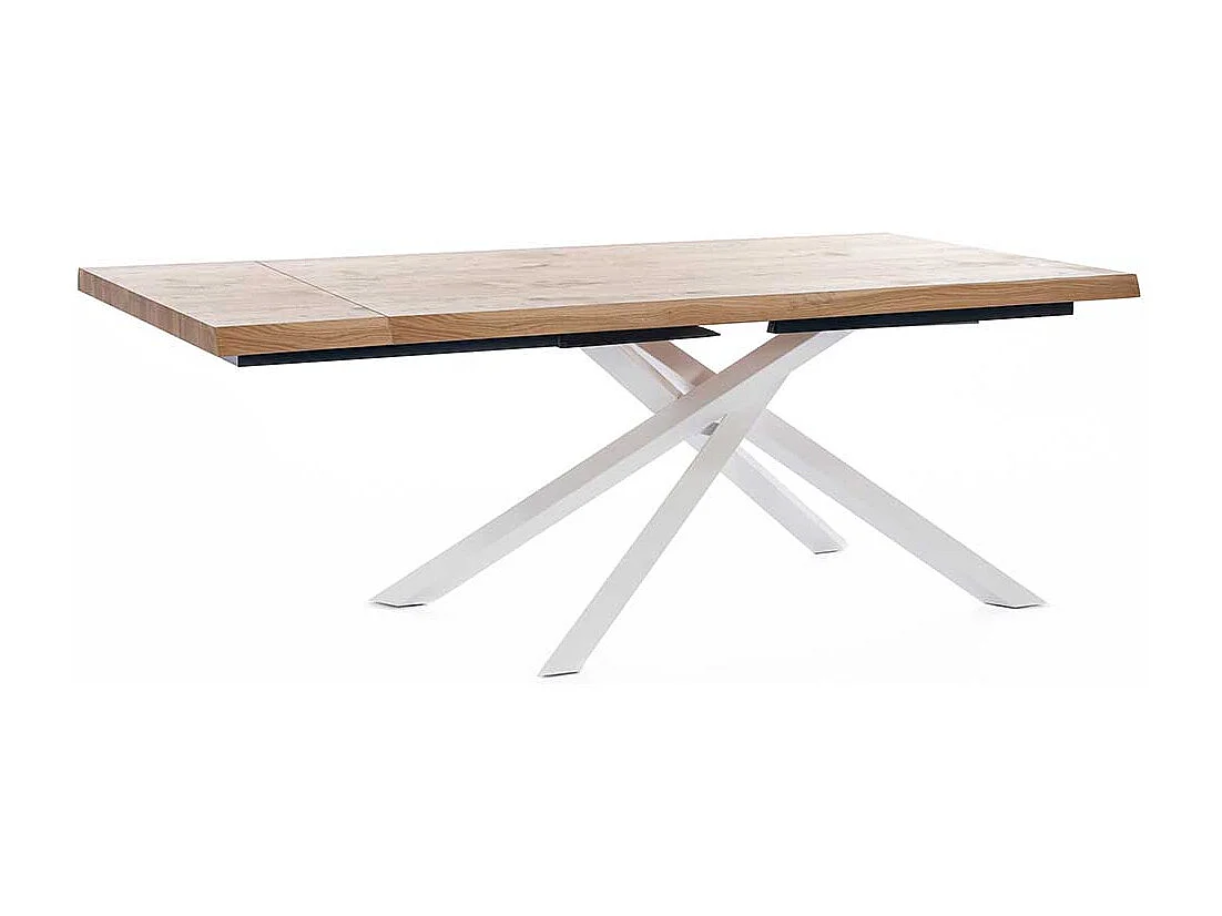 Buffettisch Eiche furniert Mikado Fußgestell in Weiß