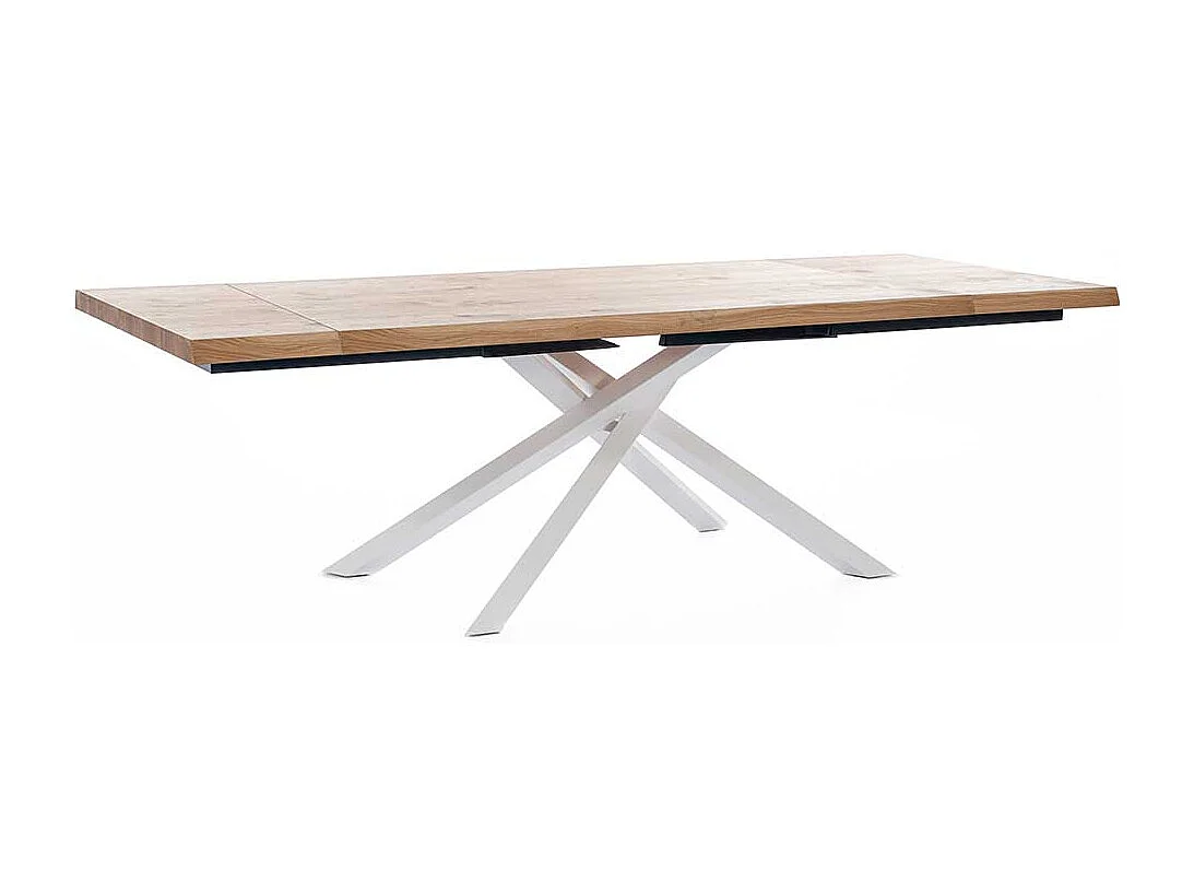 Buffettisch Eiche furniert Mikado Fußgestell in Weiß