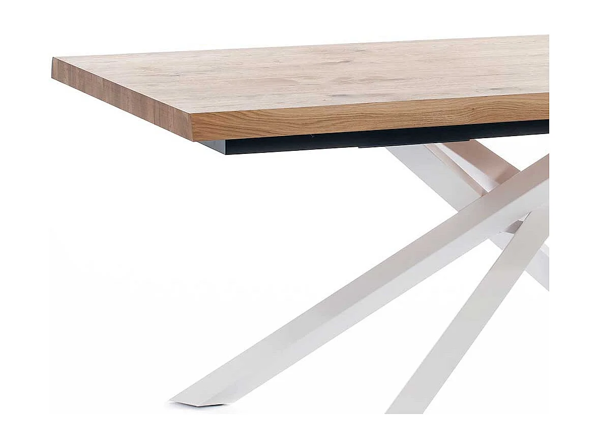 Buffettisch Eiche furniert Mikado Fußgestell in Weiß