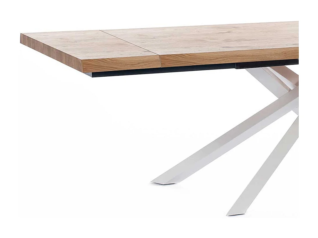 Buffettisch Eiche furniert Mikado Fußgestell in Weiß