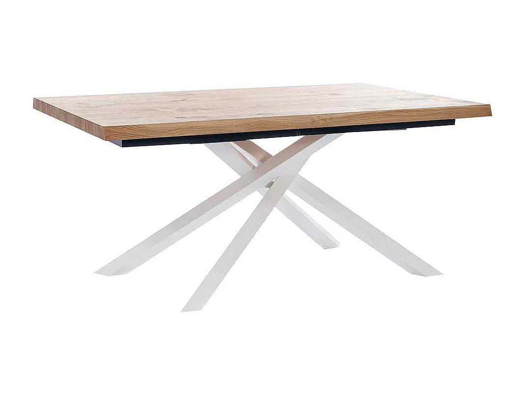 Buffettisch Eiche furniert Mikado Fußgestell in Weiß