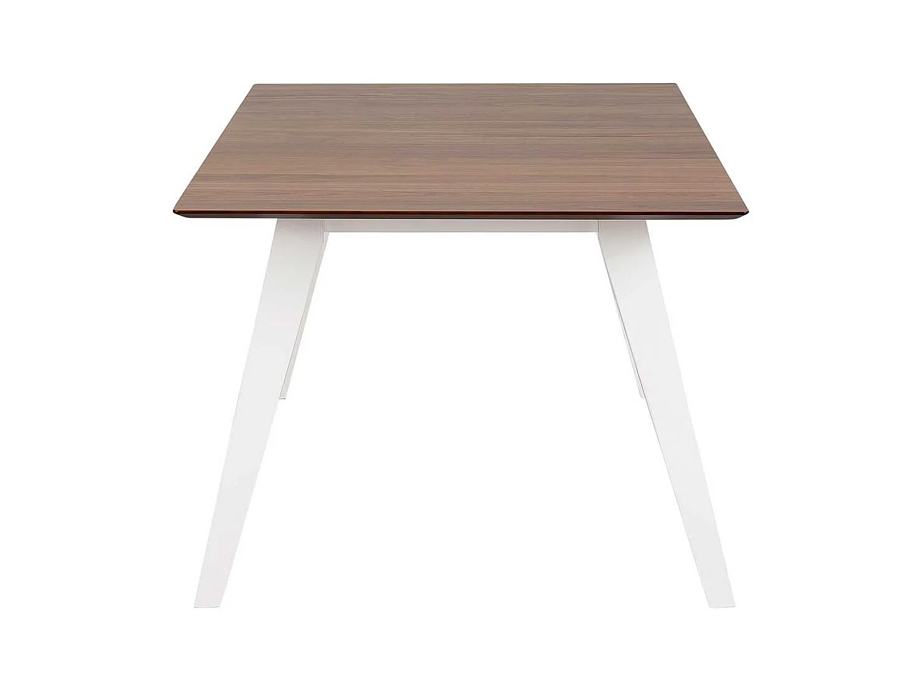 Tisch in Walnussfarben und Weiß Mittelauszug