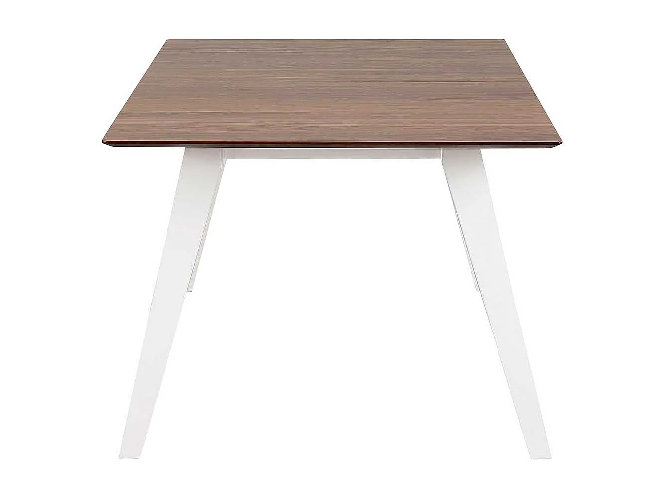 Tisch in Walnussfarben und Weiß Mittelauszug