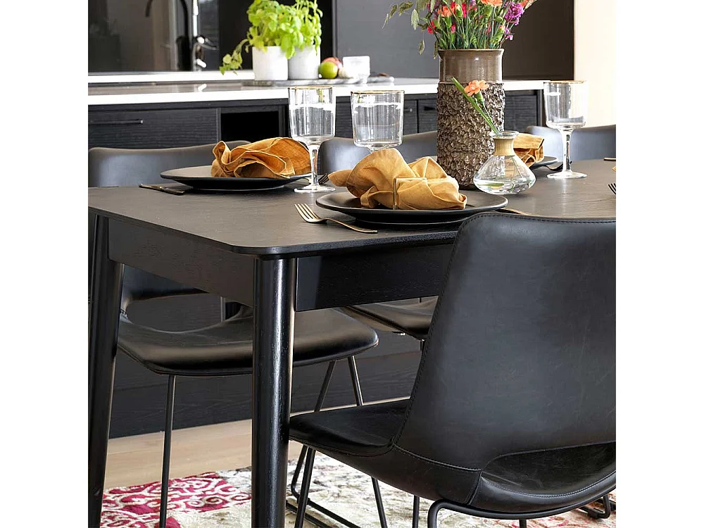 Esszimmer Tisch in Schwarz 260 cm breit