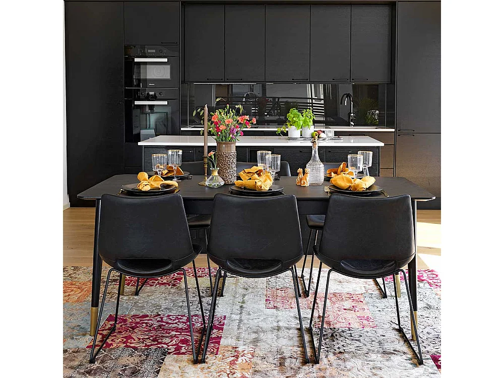 Esszimmer Tisch in Schwarz 260 cm breit