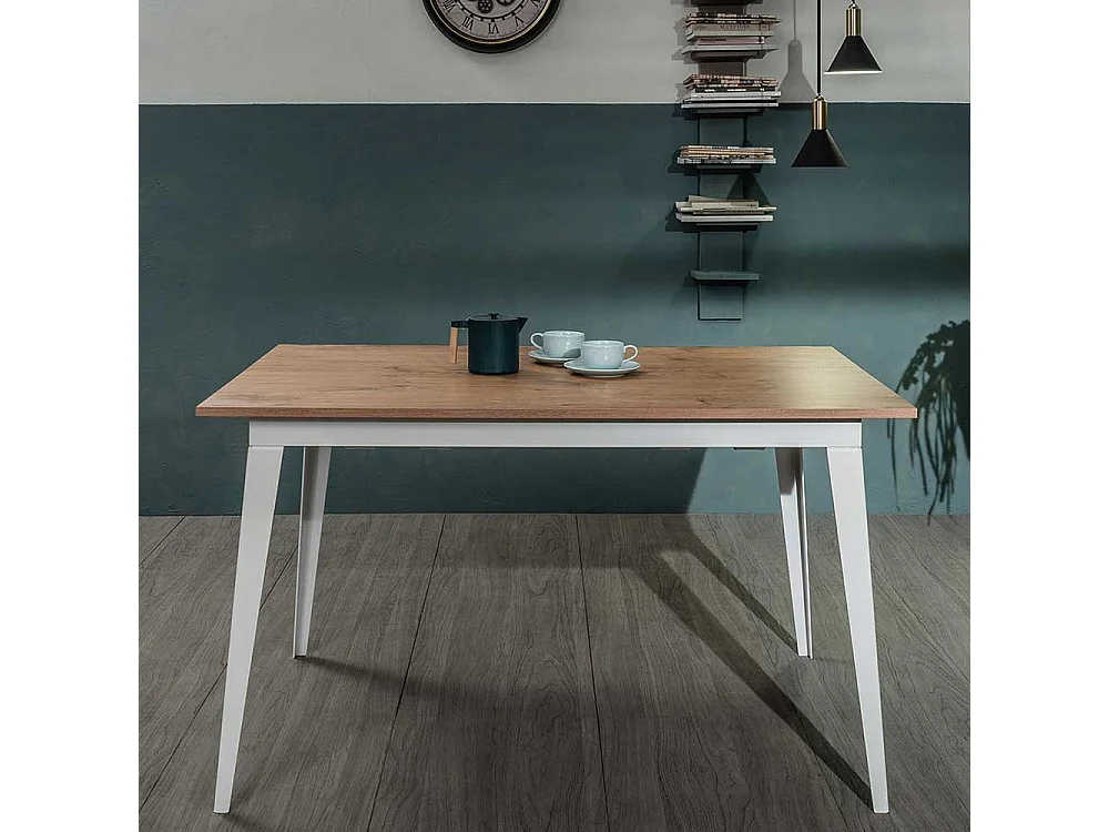 Küchen Tisch in Eichefarben Weiß