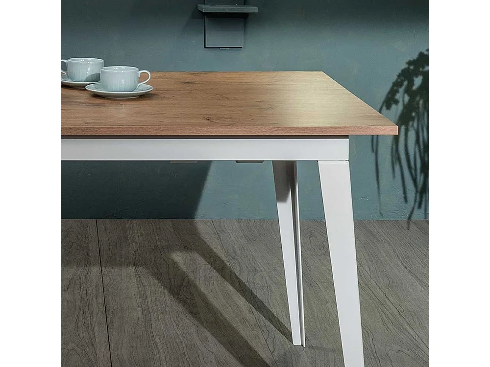 Küchen Tisch in Eichefarben Weiß