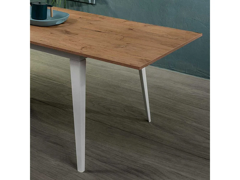 Küchen Tisch in Eichefarben Weiß