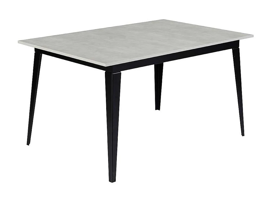 Tisch Esszimmer in Antikweiß und Schwarz verlängerbar