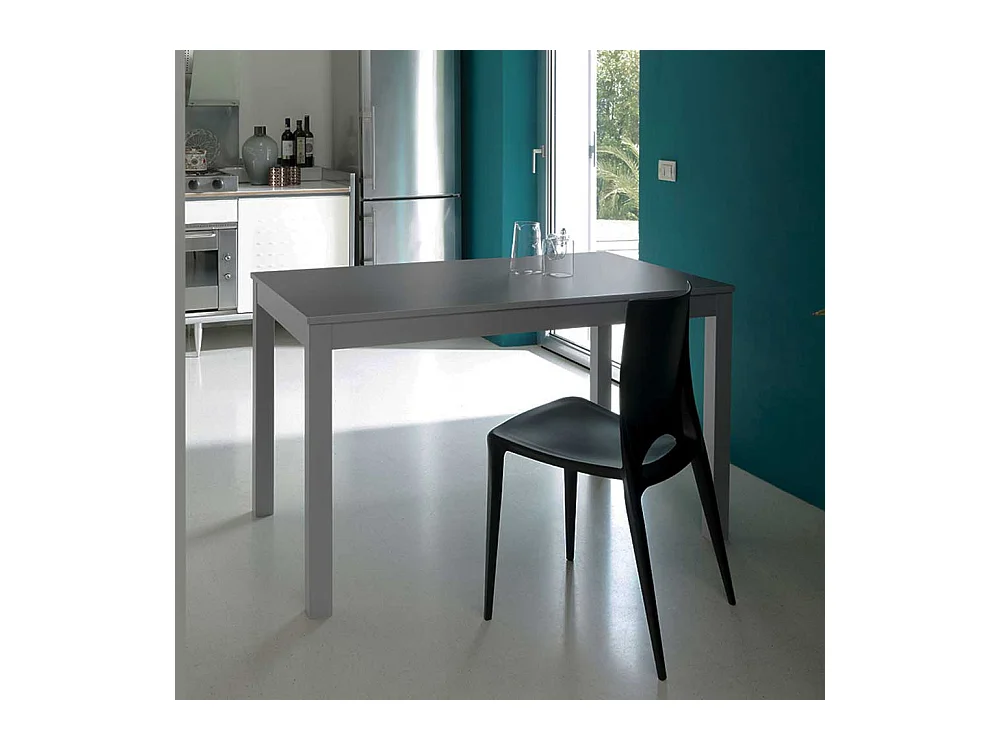 Esszimmertisch in Grau Holzbeinen aus Buche