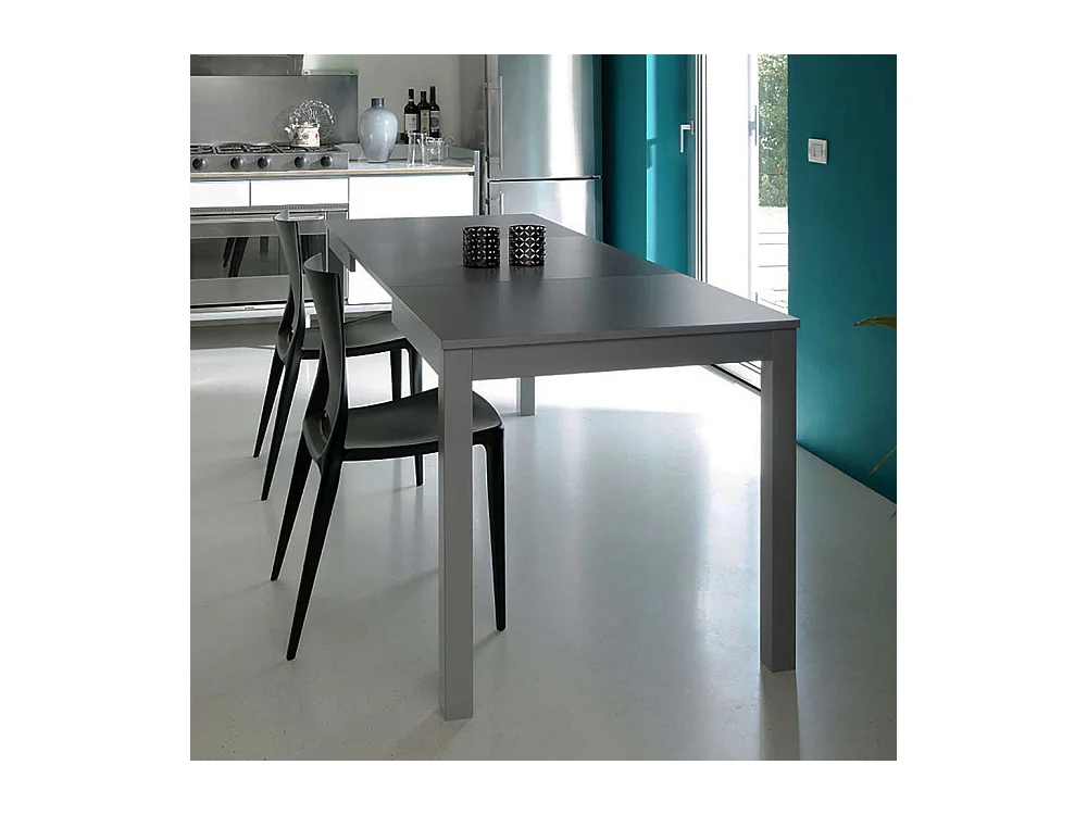 Esszimmertisch in Grau Holzbeinen aus Buche