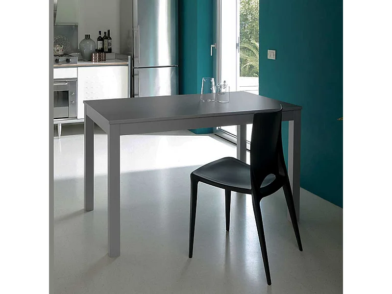 Esszimmertisch in Grau Holzbeinen aus Buche