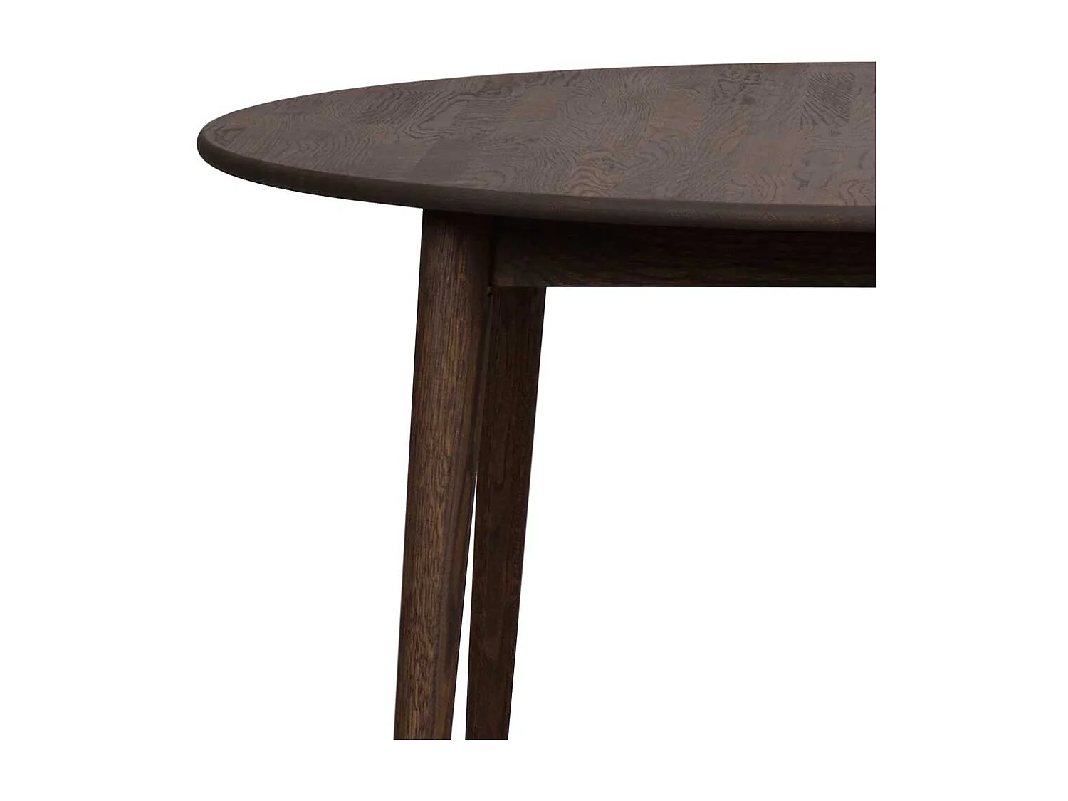 Dunkelbrauner Esstisch aus Eiche Massivholz Skandi Design