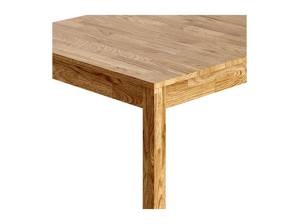 Holz Ausziehtisch aus Eiche geölt einer Einlegeplatte