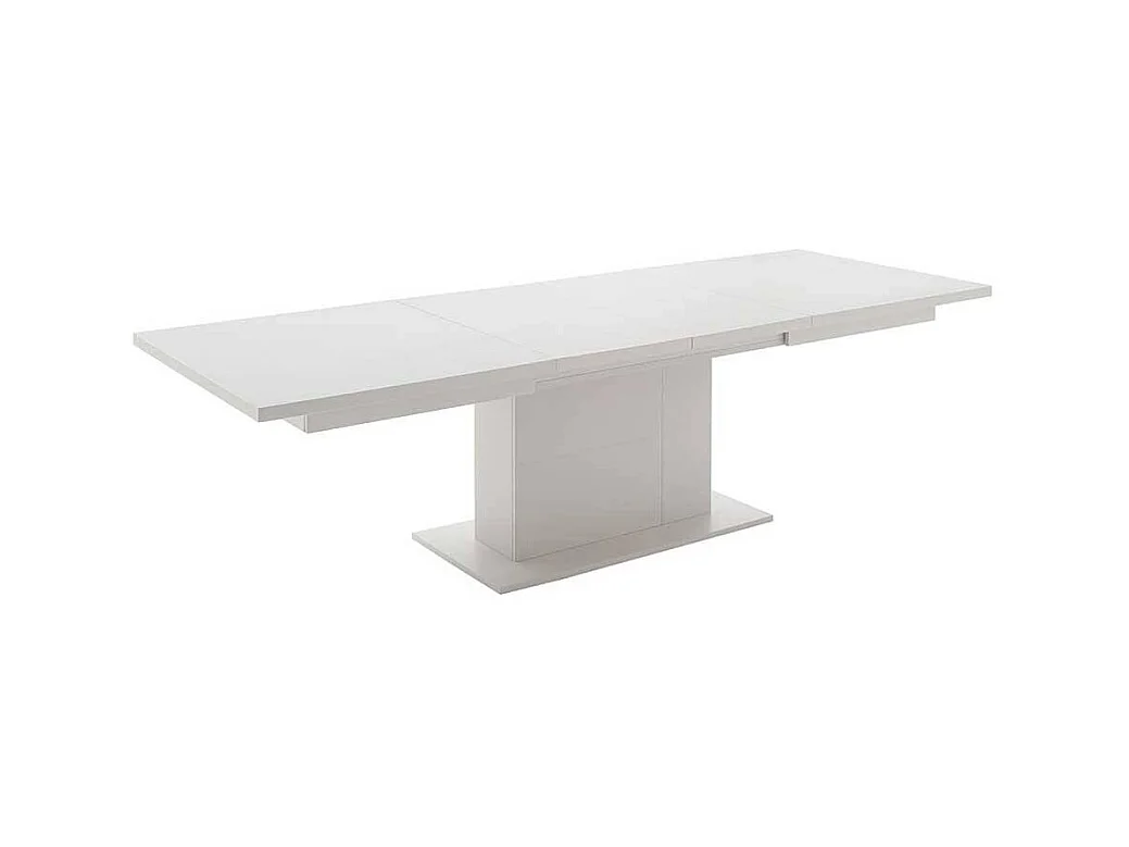 Ausziehtisch lichtgrau modern 77 cm hoch Kulissenauszug