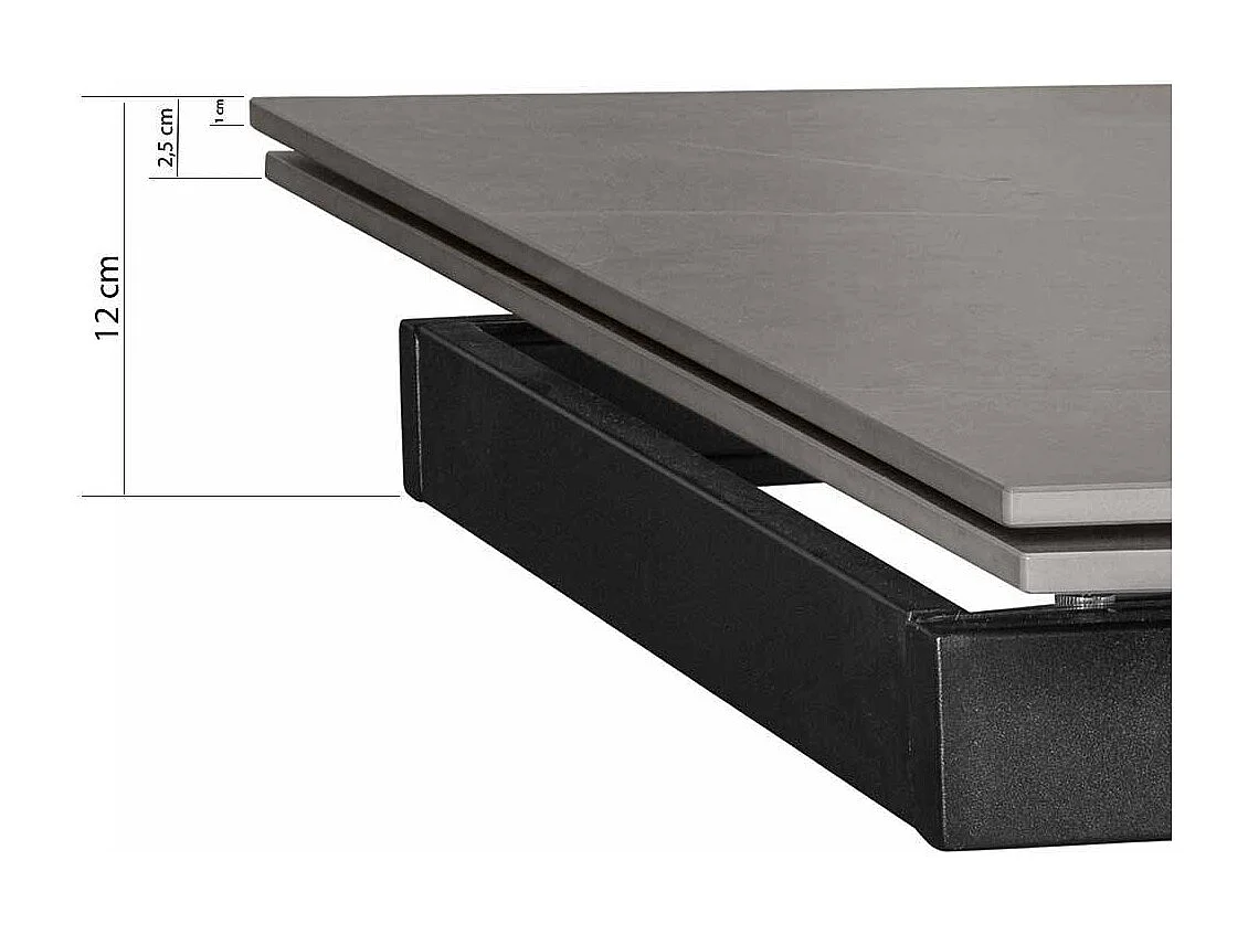 Hochwertiger Ausziehtisch mit Keramikplatte maximal 240 cm breit