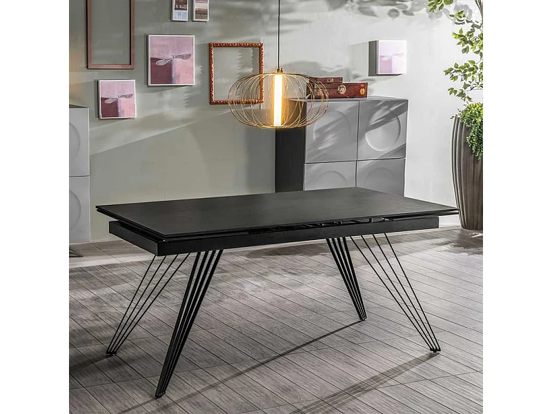 Hochwertiger Ausziehtisch mit Keramikplatte maximal 240 cm breit