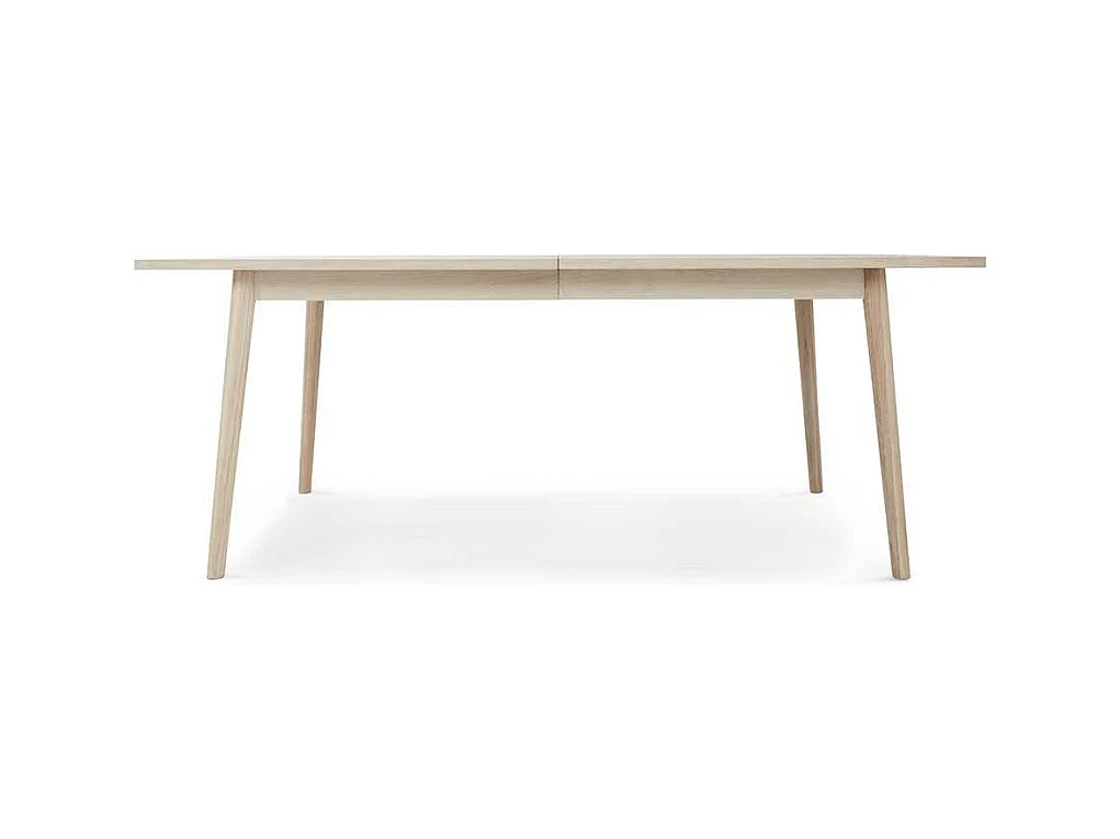 Esstisch Ausziehtisch in Eiche weiß mit Kulissenauszug