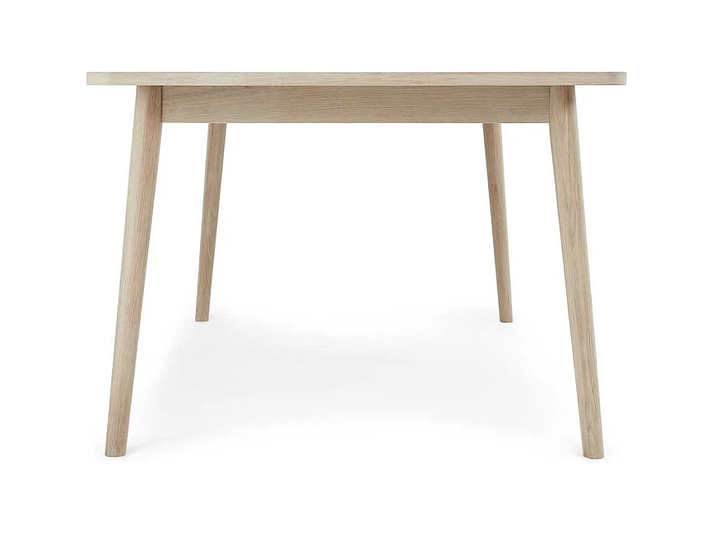 Esstisch Ausziehtisch in Eiche weiß mit Kulissenauszug