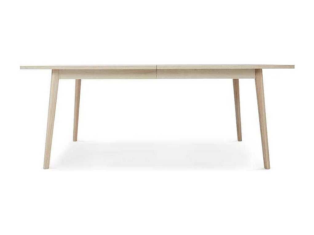 Esstisch Ausziehtisch in Eiche weiß mit Kulissenauszug