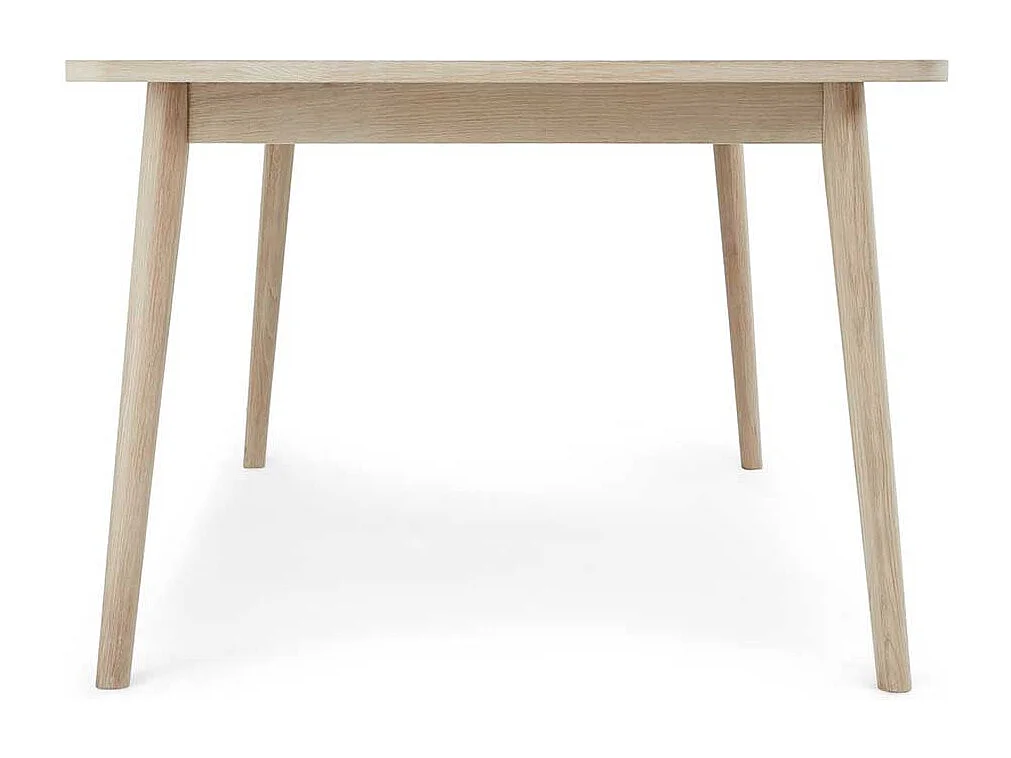 Esstisch Ausziehtisch in Eiche weiß mit Kulissenauszug