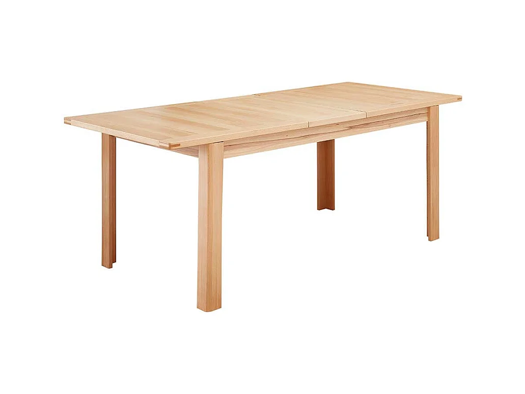 Esstisch mit Auszug in Kernbuchefarben einer Einlegeplatte