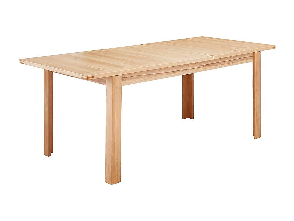 Esstisch mit Auszug in Kernbuchefarben einer Einlegeplatte