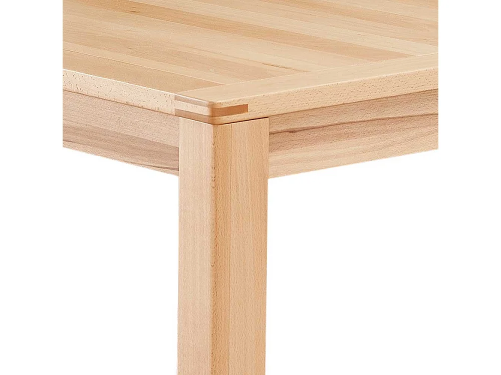 Esstisch mit Auszug in Kernbuchefarben einer Einlegeplatte