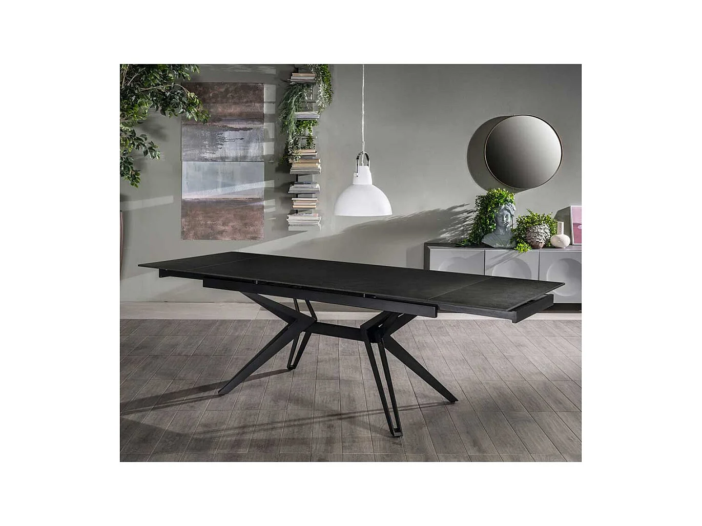 Ausziehtisch in modernem Design Keramikplatte