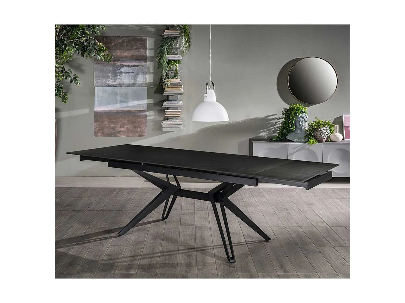 Ausziehtisch in modernem Design Keramikplatte