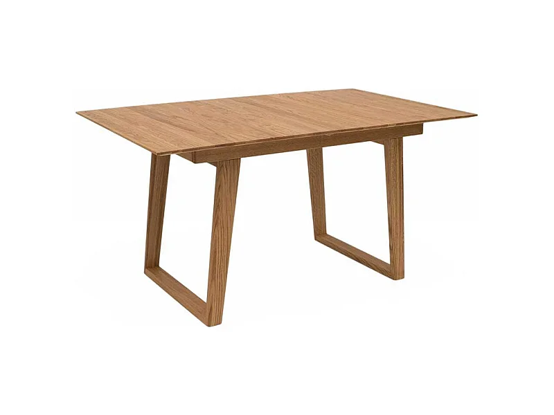 Holz Ausziehtisch aus Eiche Massivholz Bügelgestell