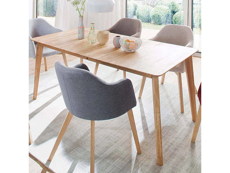 Ausziehtisch aus Eiche Massivholz geölt