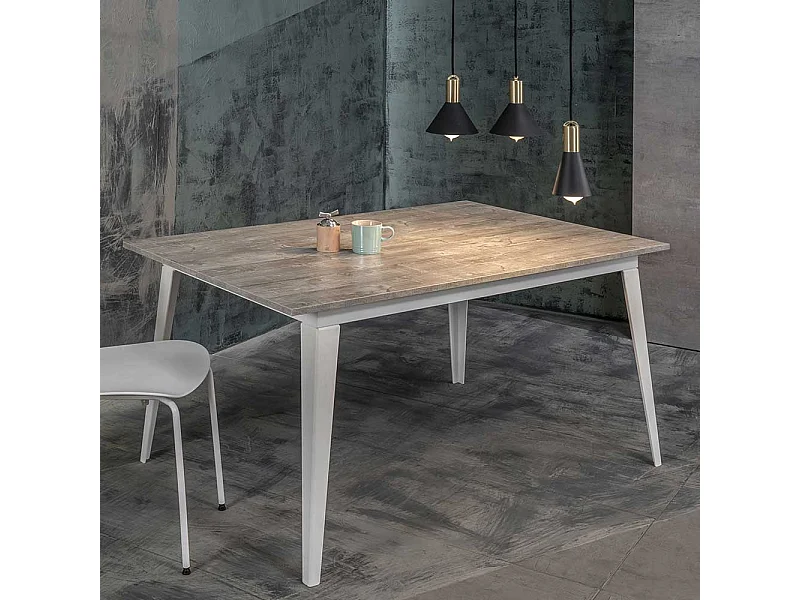 Tisch Esszimmer mit Top Kulissenauszug Vierfußgestell