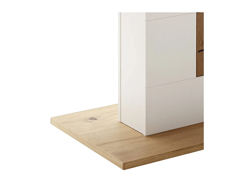 Esstisch Esszimmertisch in Soft White und Wildeichefarben