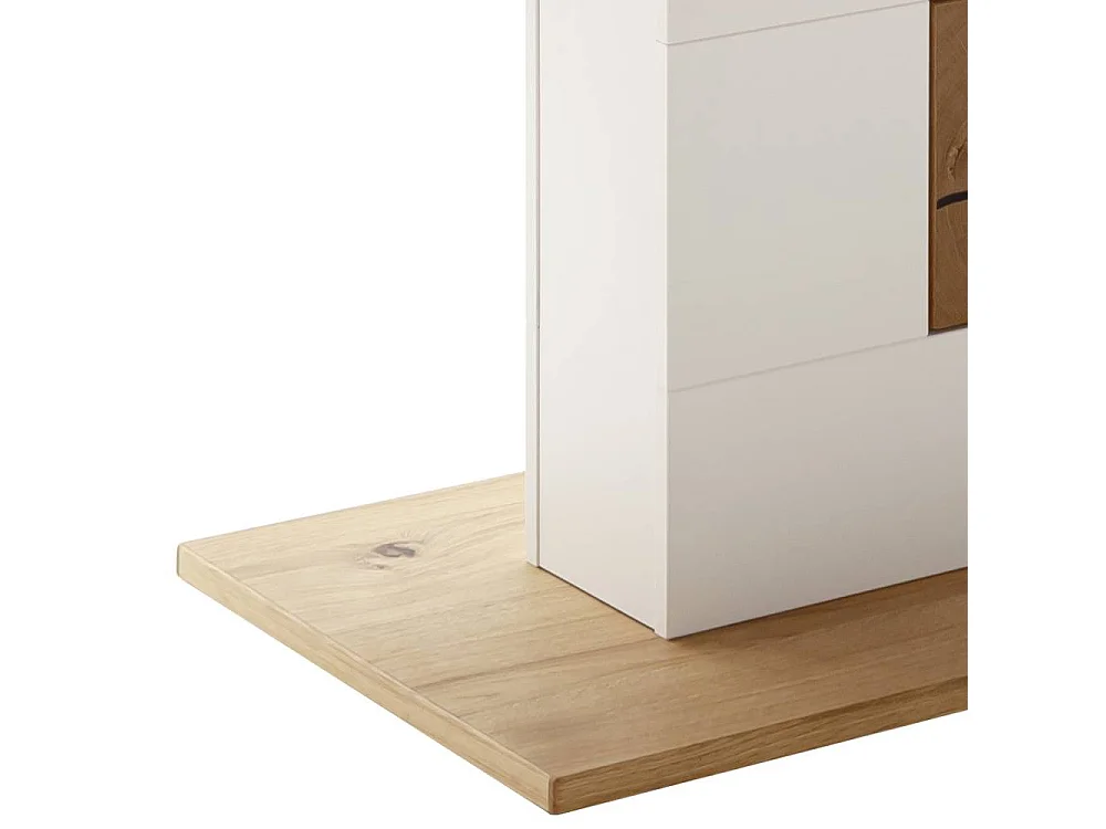 Esstisch Esszimmertisch in Soft White und Wildeichefarben