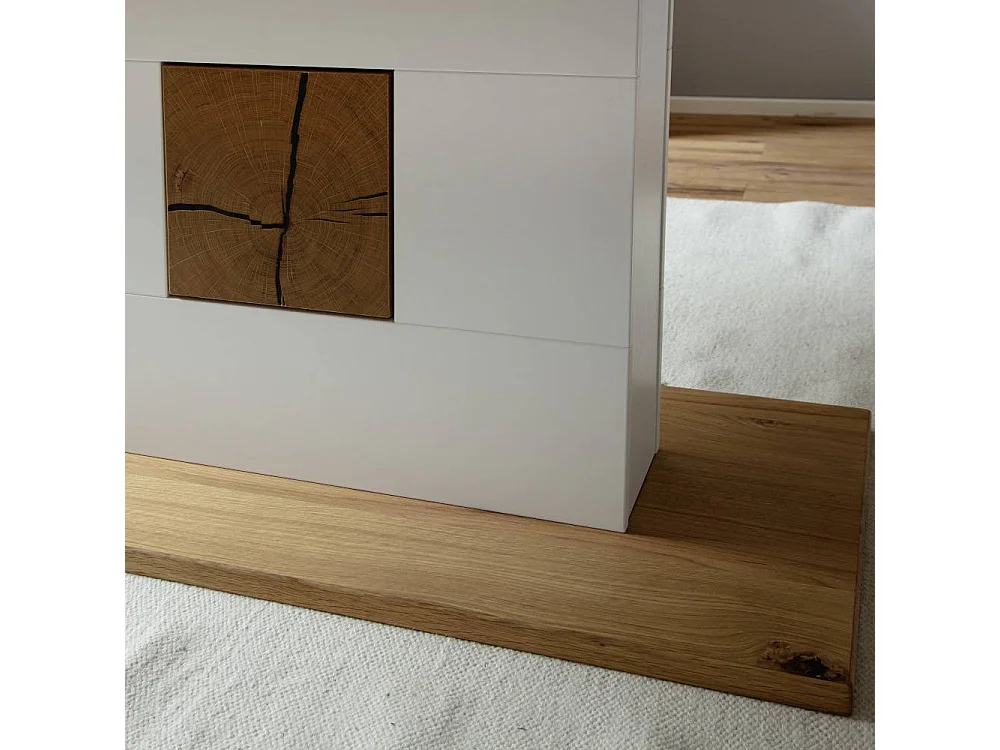 Esstisch Esszimmertisch in Soft White und Wildeichefarben