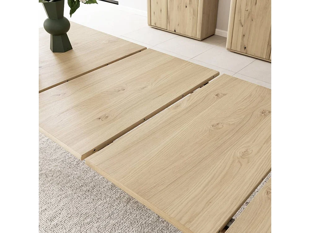 Esstisch Ausziehtisch mit Kulissenauszug und zwei Einlegeplatten