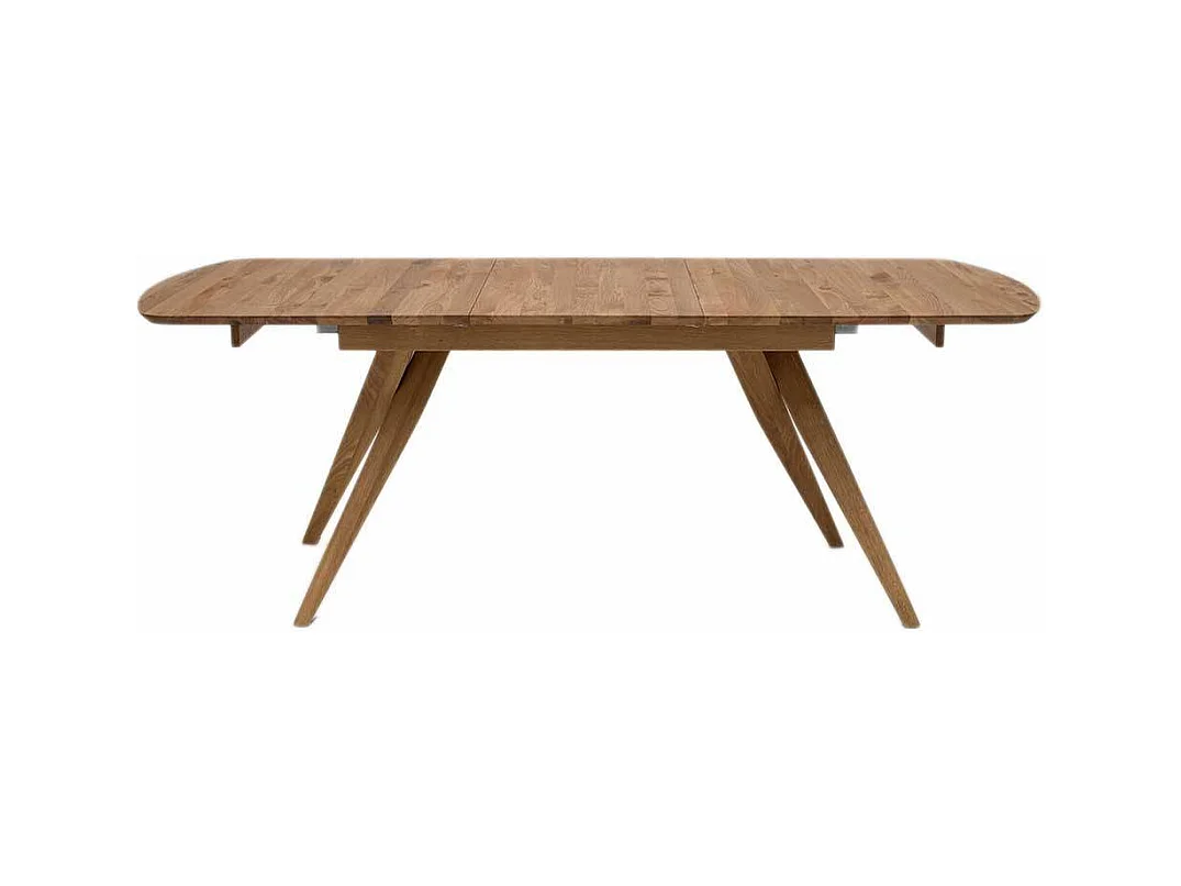 Eiche Massivholztisch in modernem Design einer Einlegeplatte