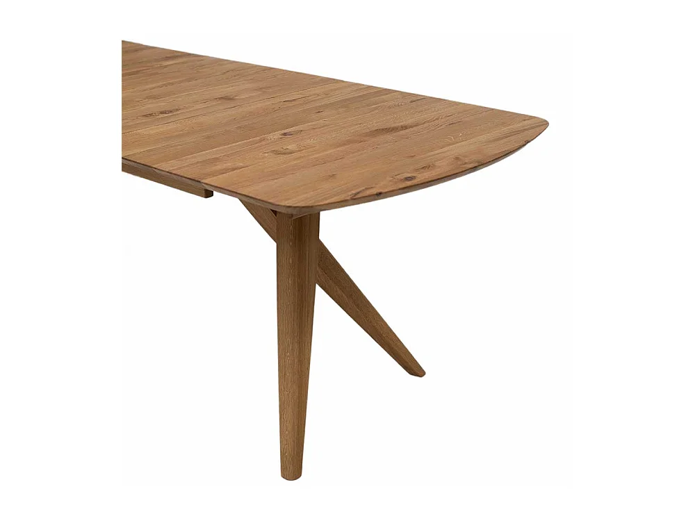 Eiche Massivholztisch in modernem Design einer Einlegeplatte