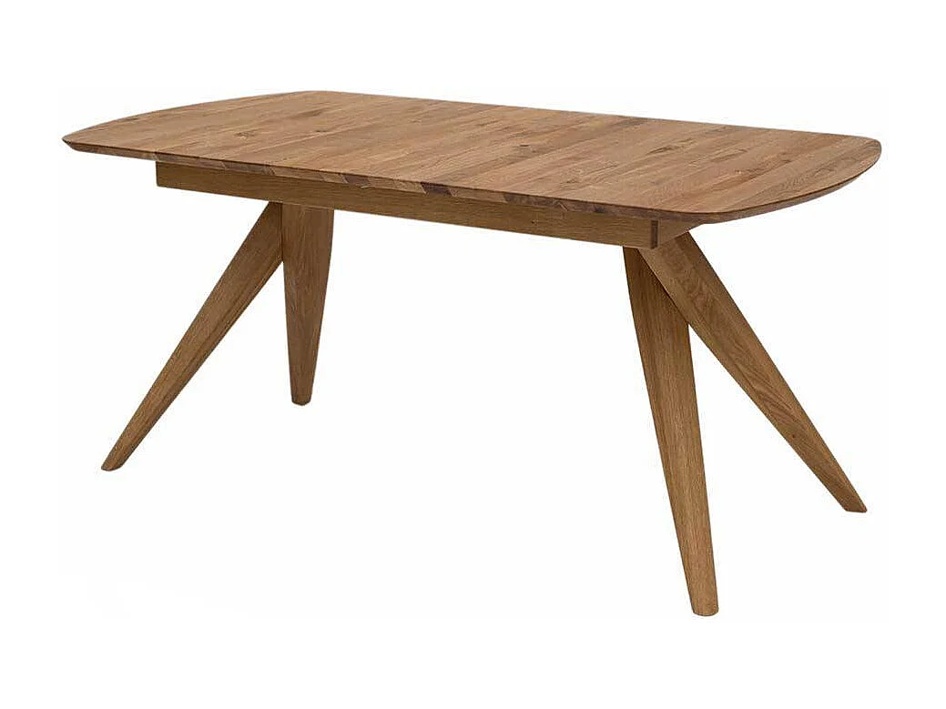 Eiche Massivholztisch in modernem Design einer Einlegeplatte