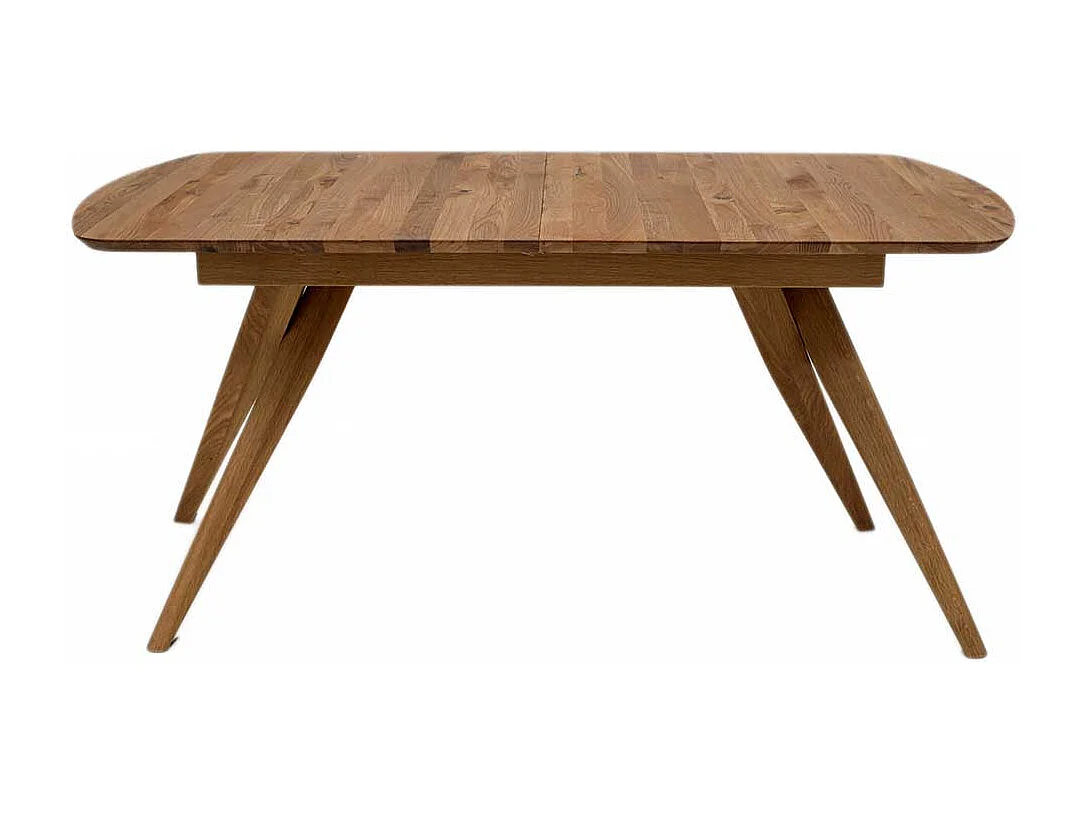 Eiche Massivholztisch in modernem Design einer Einlegeplatte