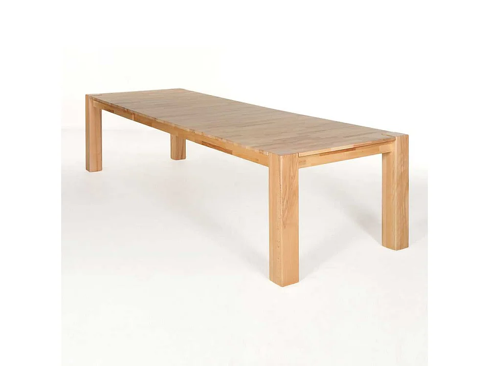 Esszimmertisch aus Kernbuche Massivholz mit Kulissenauszug