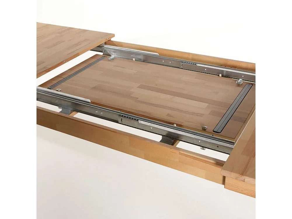 Esszimmertisch aus Kernbuche Massivholz mit Kulissenauszug